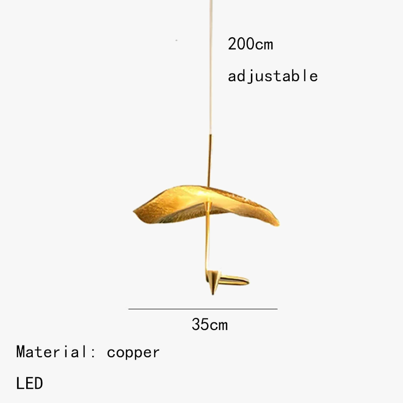 lustre led cuivre moderne pour décoration intérieure élégante
