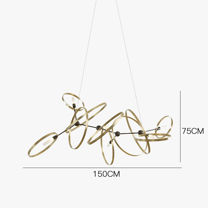 lustre led décoratif design moderne en métal pour intérieur