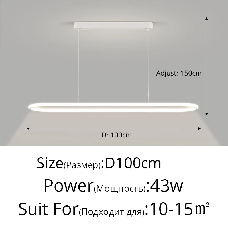 lustre led décoratif pour table à manger et cuisine