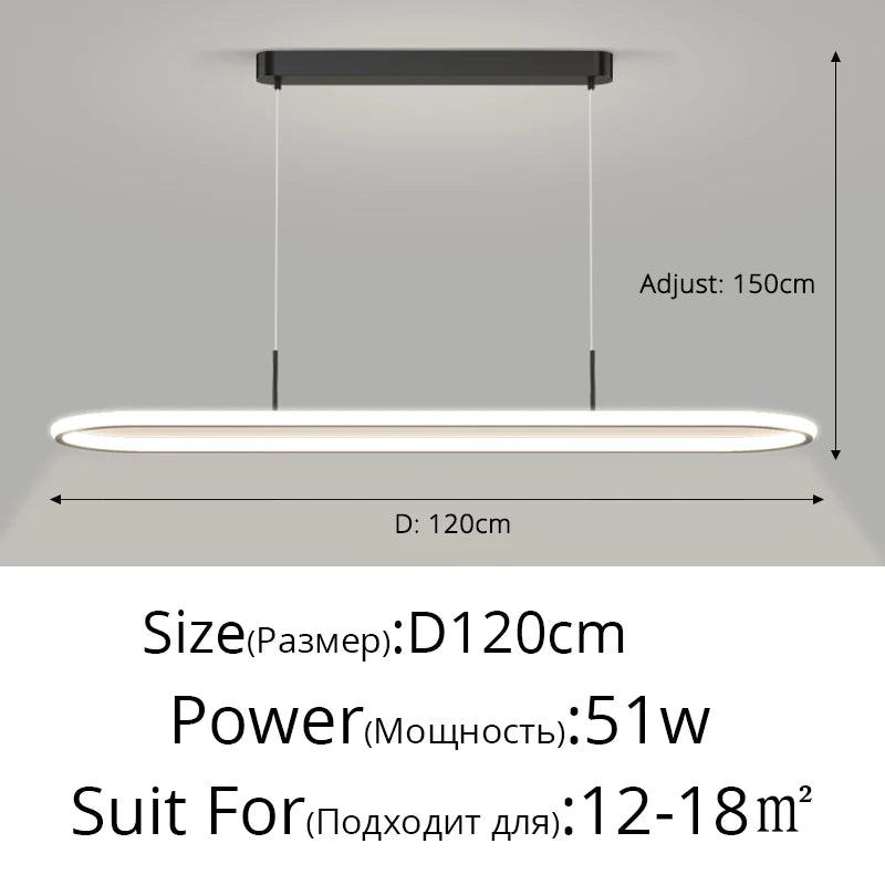 lustre led décoratif pour table à manger et cuisine