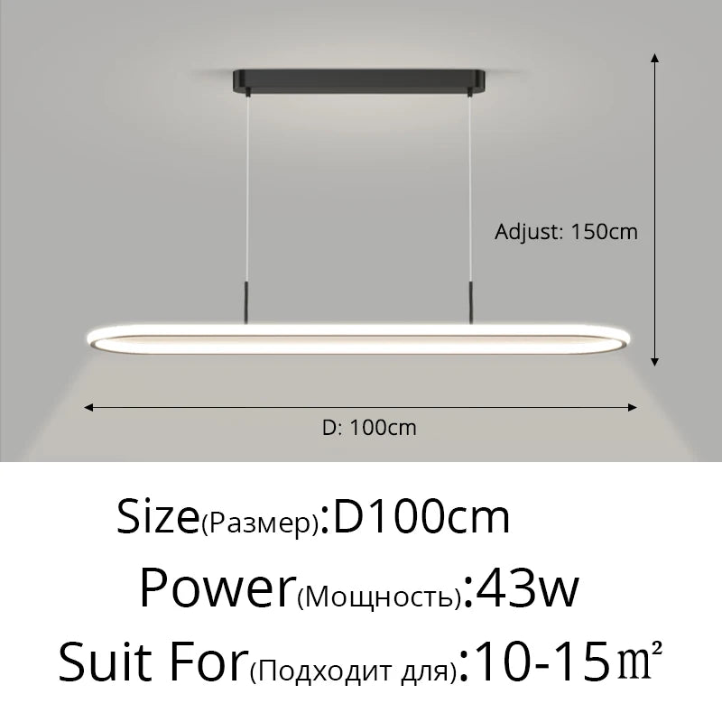 lustre led décoratif pour table à manger et cuisine