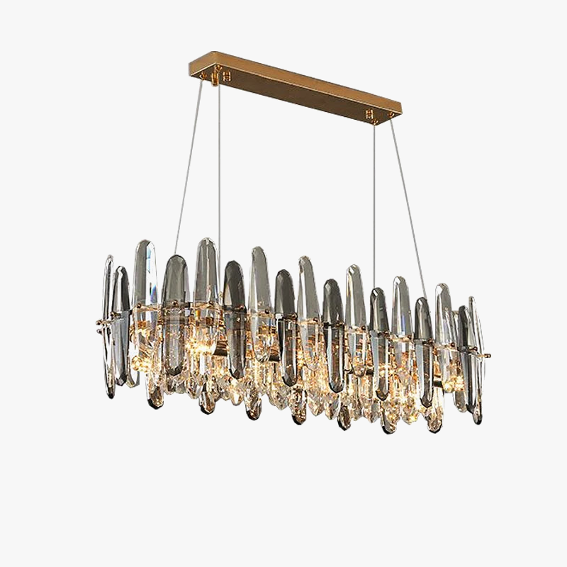 lustre led de luxe en cristal k9 à intensité variable pour noël