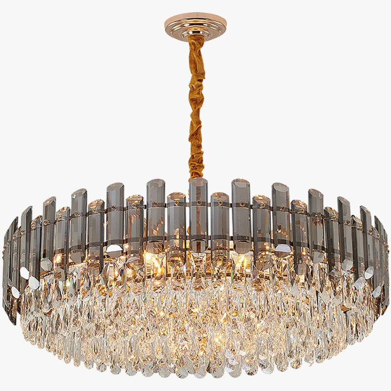 lustre led de luxe en cristal moderne 	 en stock