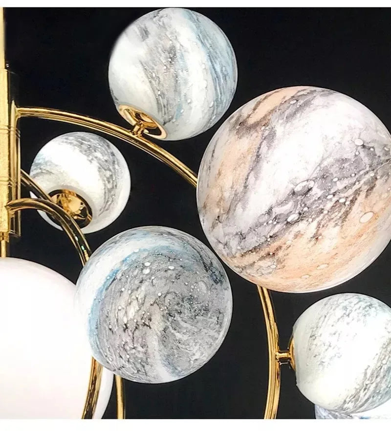 lustre à led design artistique pour décoration moderne intérieure