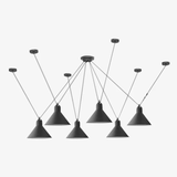 Lustre LED design avec plusieurs lampes suspendues Art