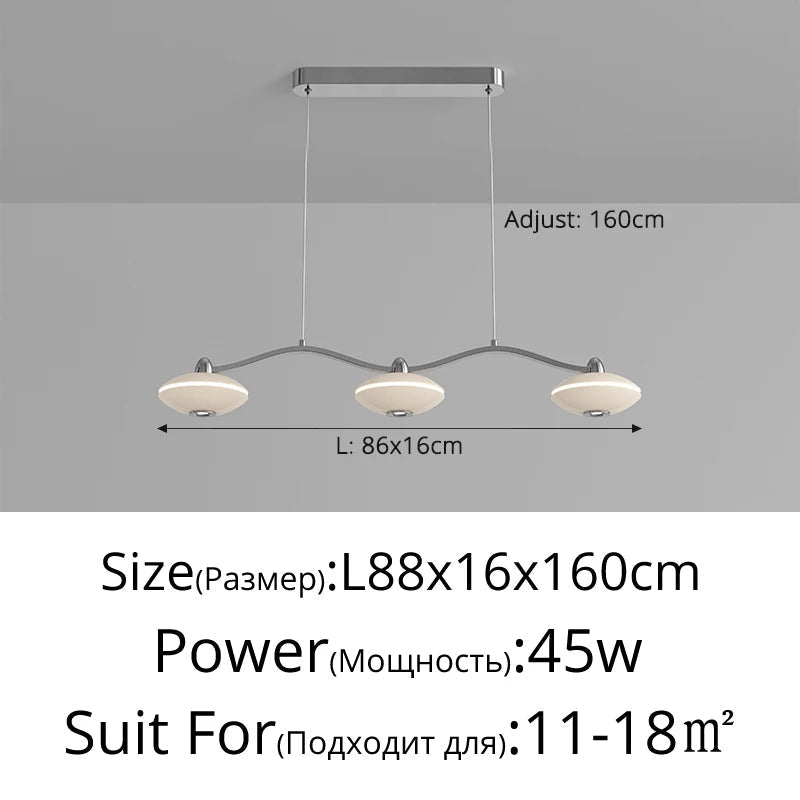 lustre à led design minimaliste réglable pour intérieur moderne