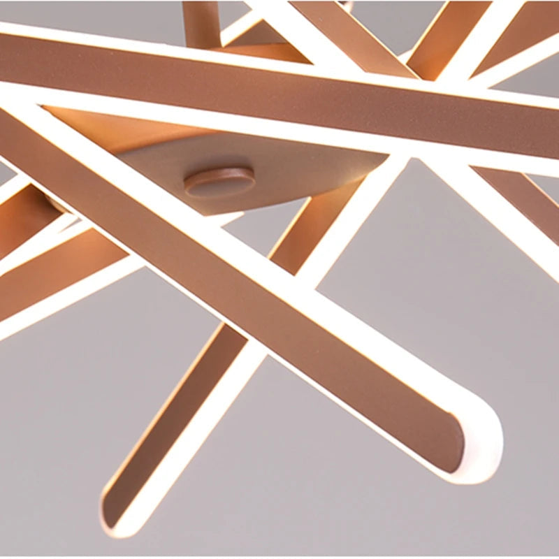 lustre à led design moderne avec télécommande et intensité variable