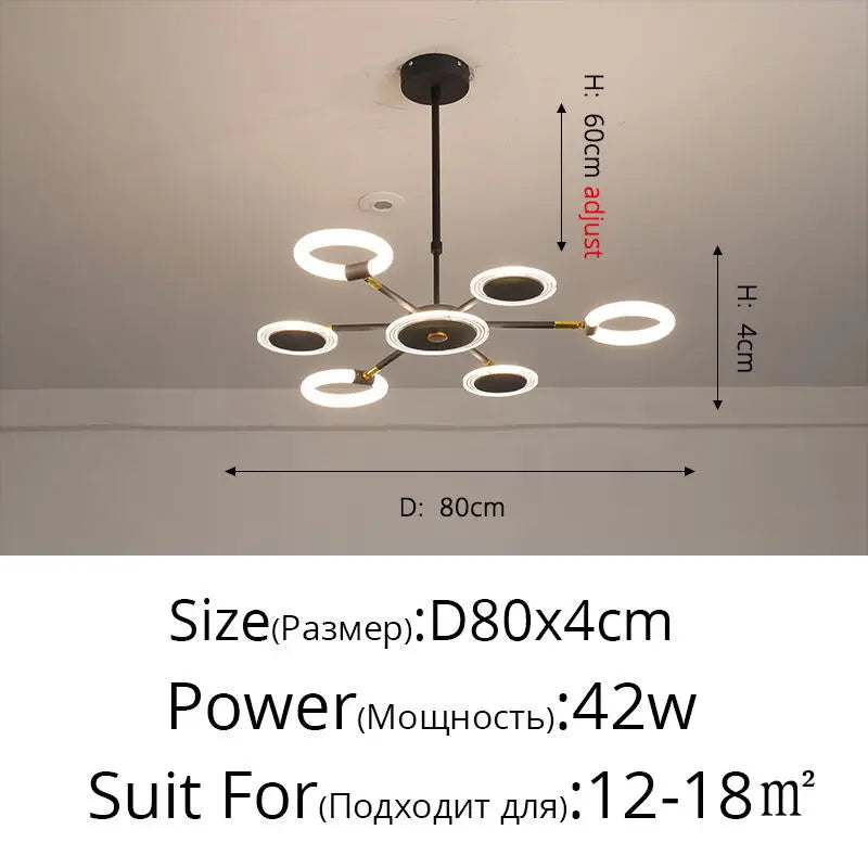 lustre LED design pour intérieur moderne et élégant