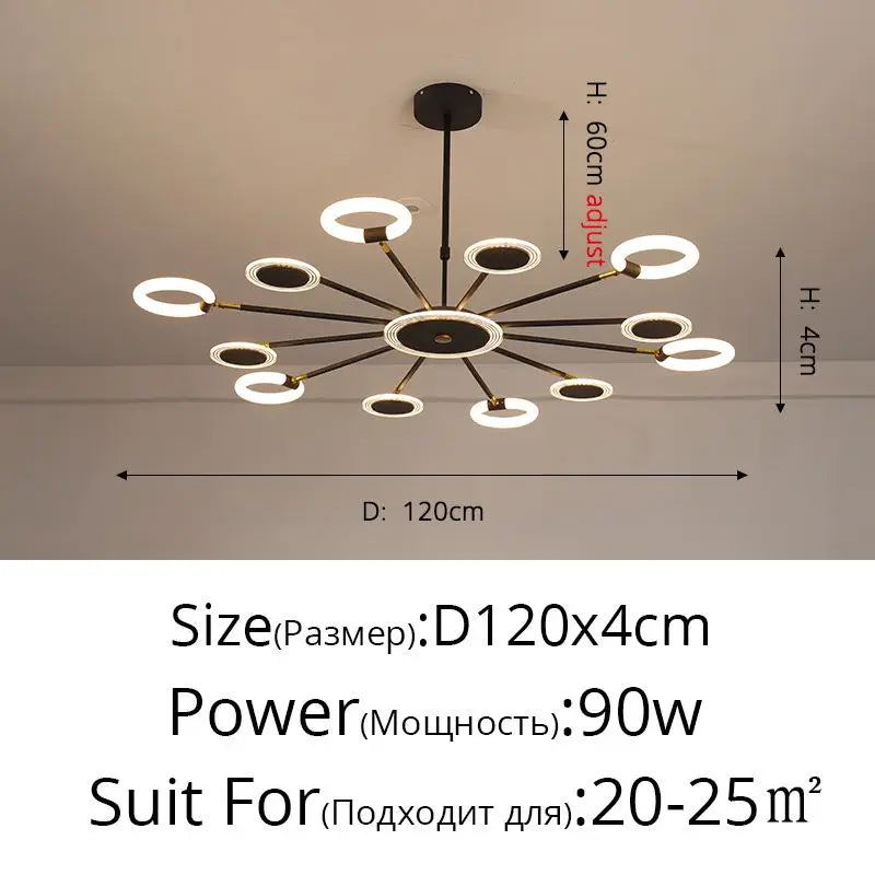 lustre LED design pour intérieur moderne et élégant
