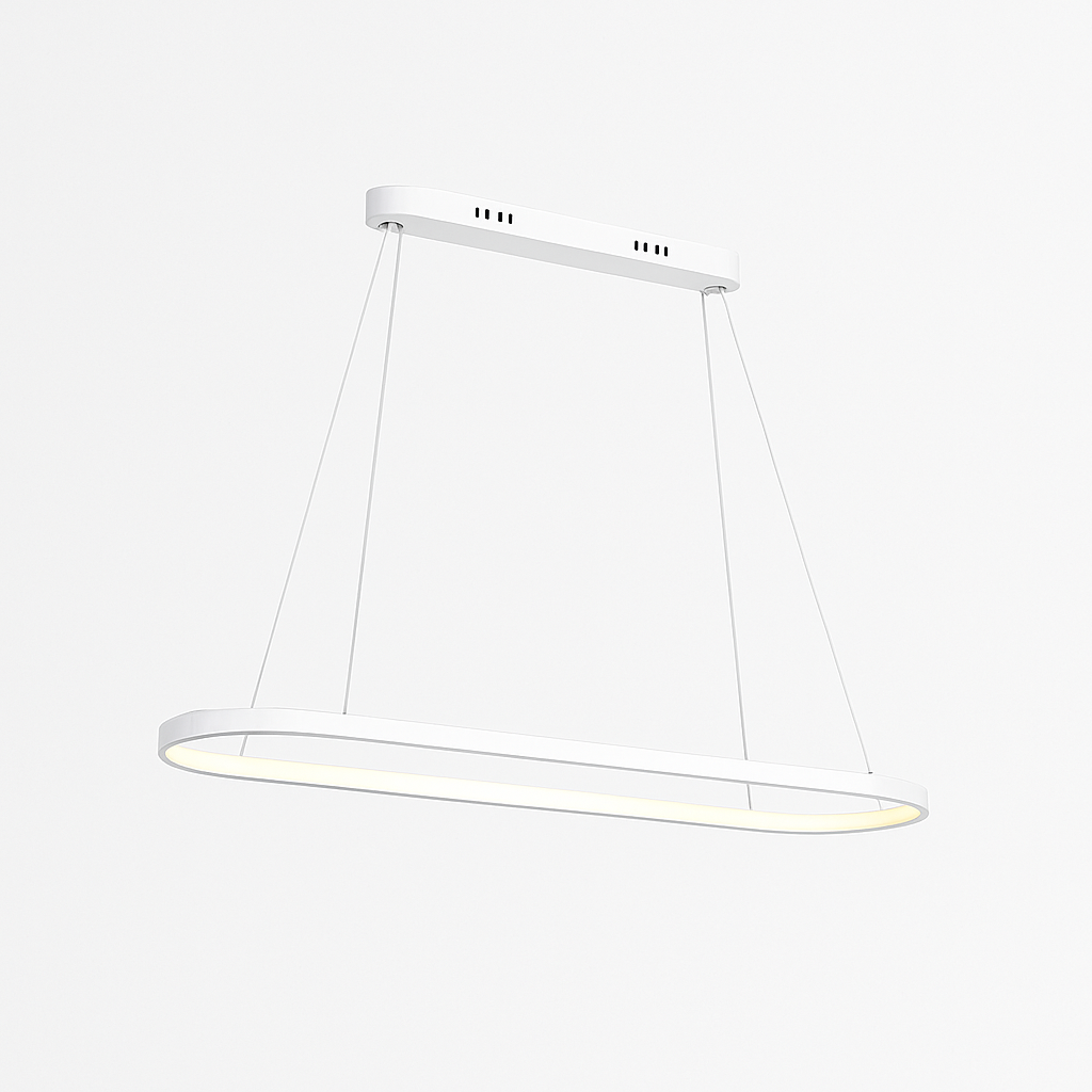 Lustre LED design suspendu en arrondi aluminium