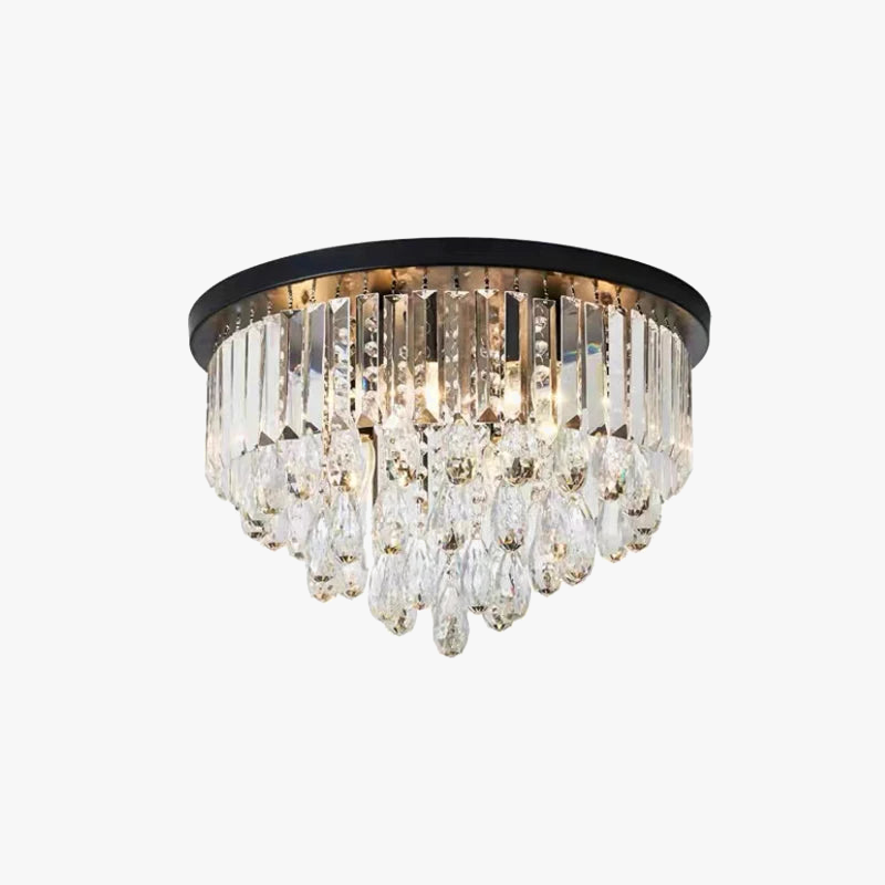 lustre led dimmable en cristal de style vintage luxueux