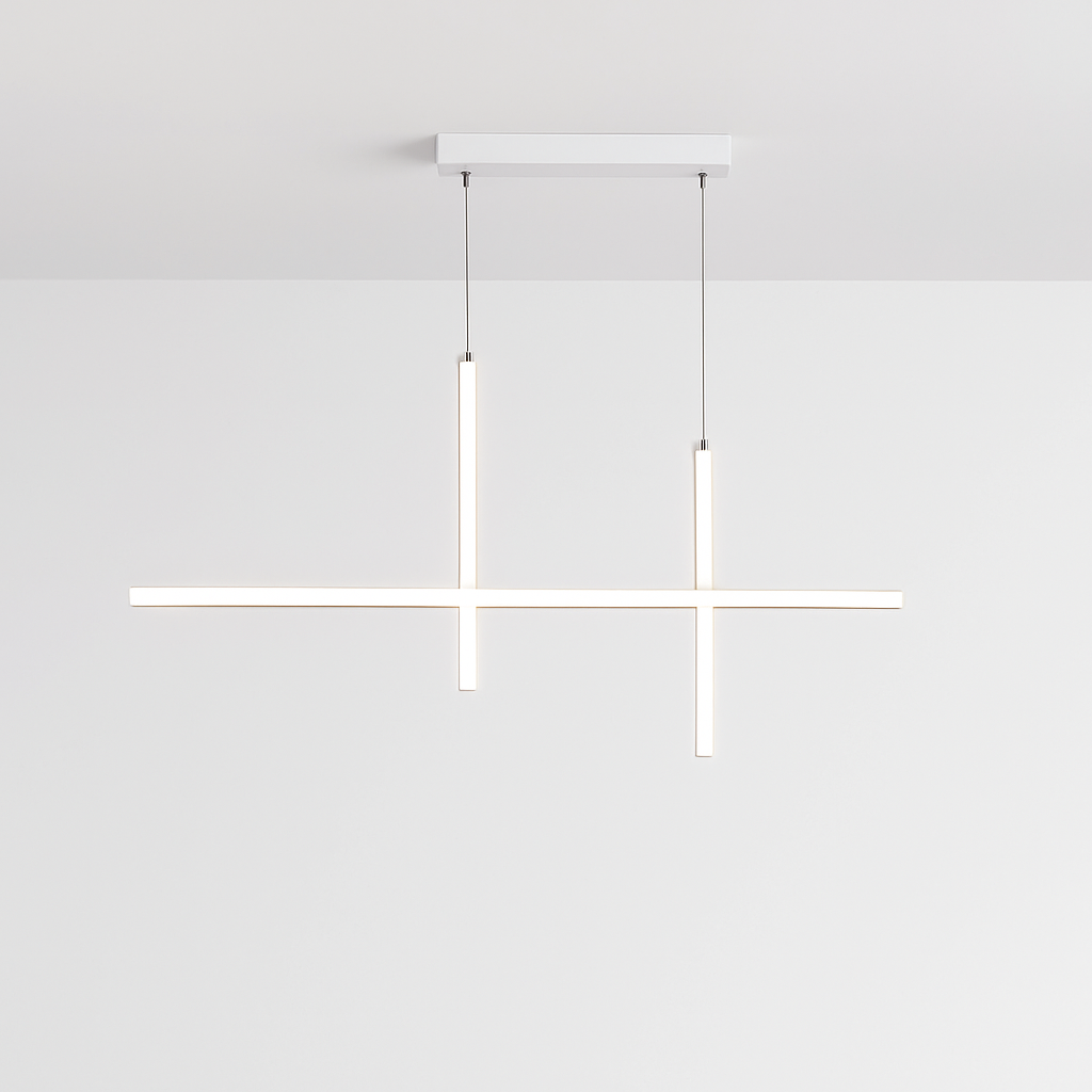 Lustre led dimmable noir minimaliste moderne