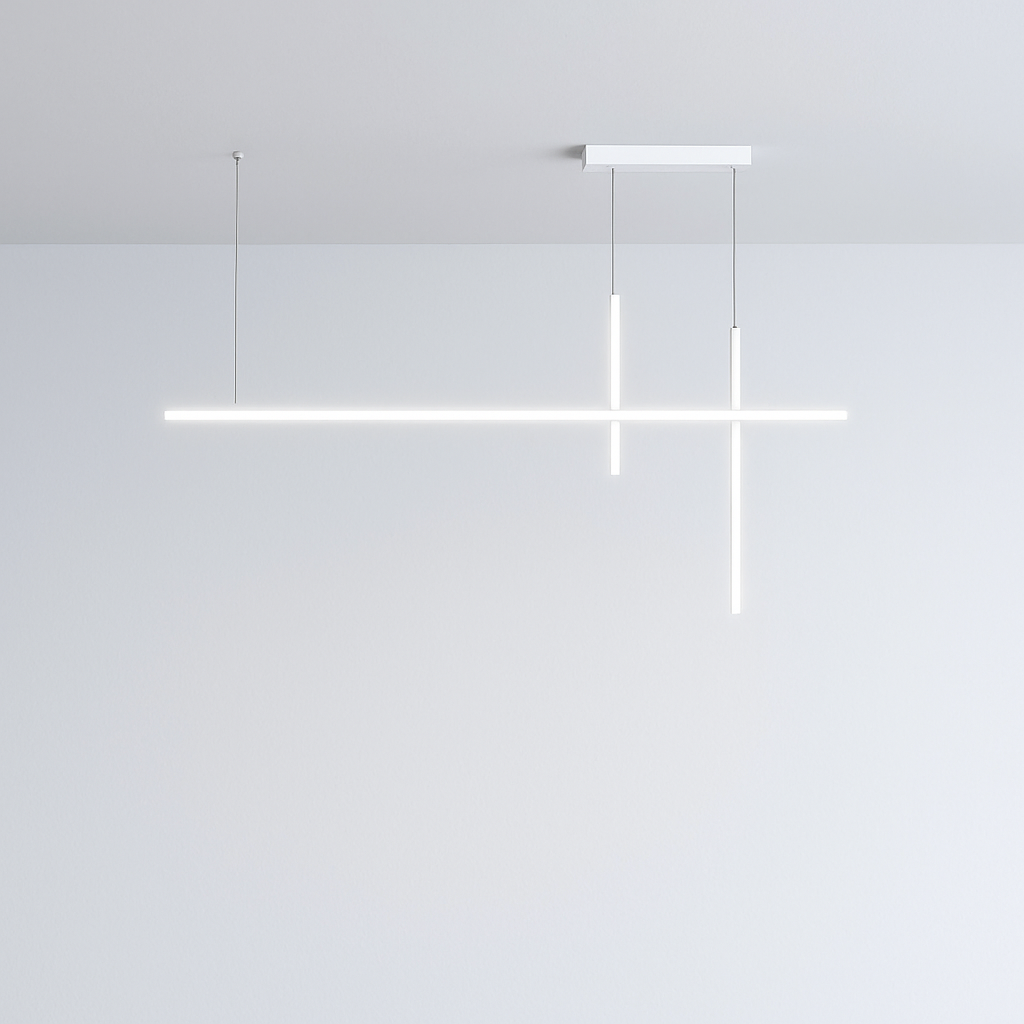 Lustre led dimmable noir minimaliste moderne