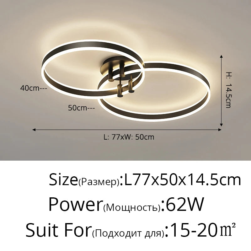 lustre led en acrylique avec lumières haut et bas