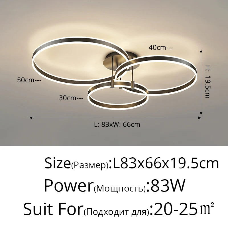 lustre led en acrylique avec lumières haut et bas