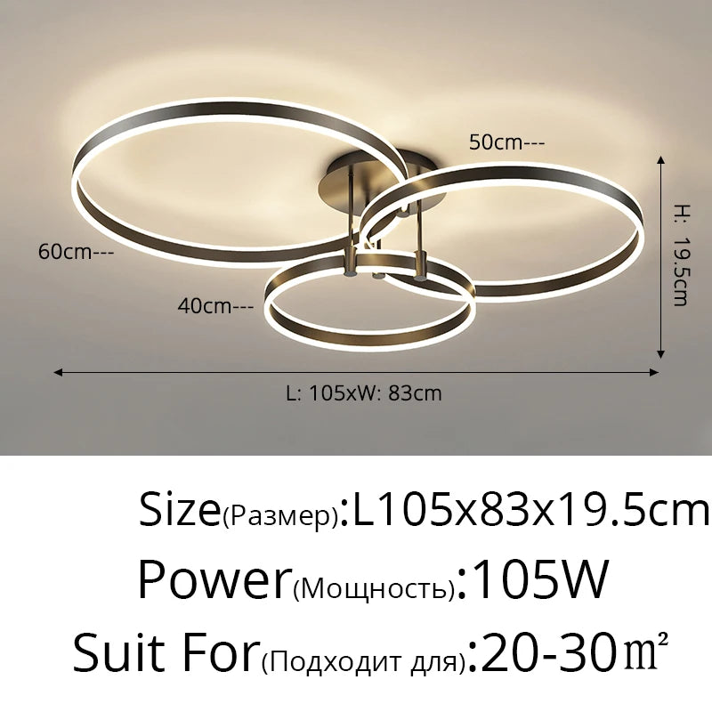 lustre led en acrylique avec lumières haut et bas