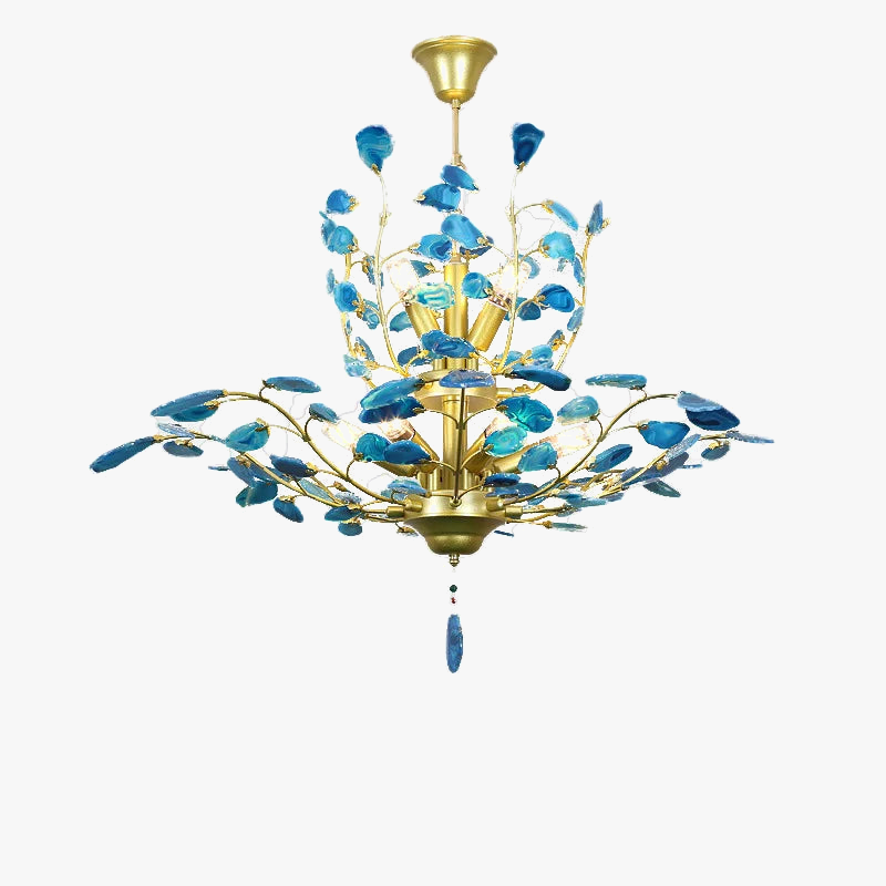 lustre led en agate naturelle idéal pour décoration romantique