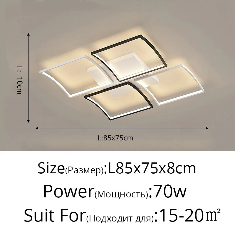 lustre led en aluminium pour intérieur et espaces commerciaux