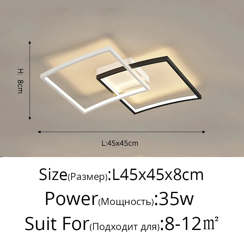 lustre led en aluminium pour intérieur et espaces commerciaux