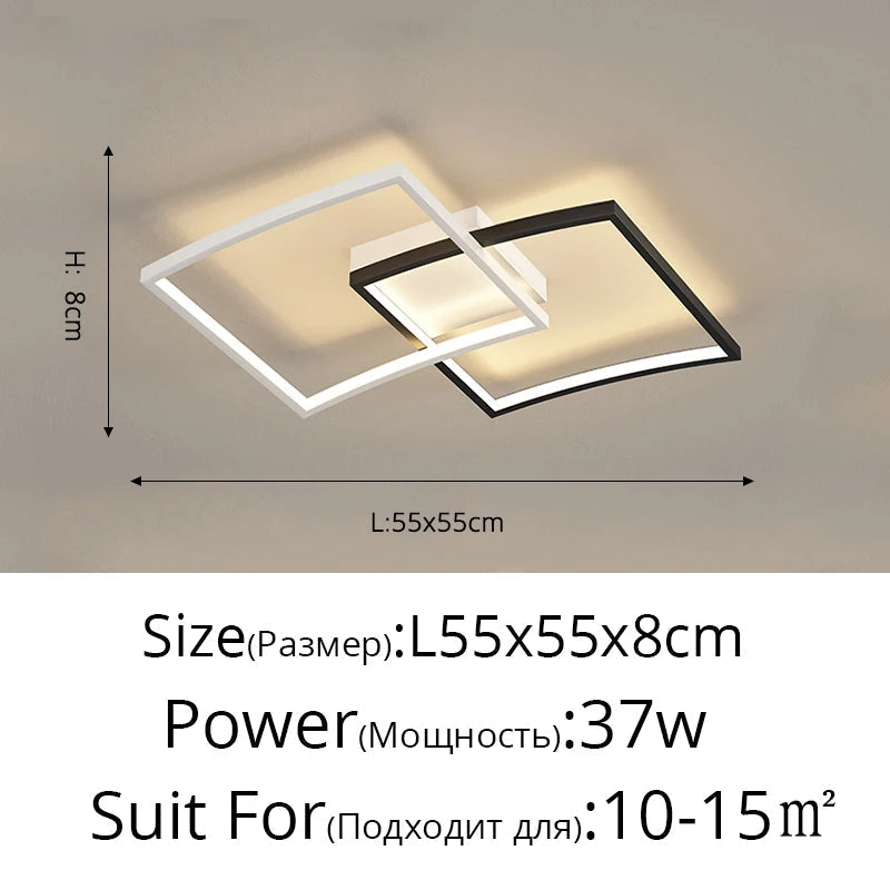lustre led en aluminium pour intérieur et espaces commerciaux
