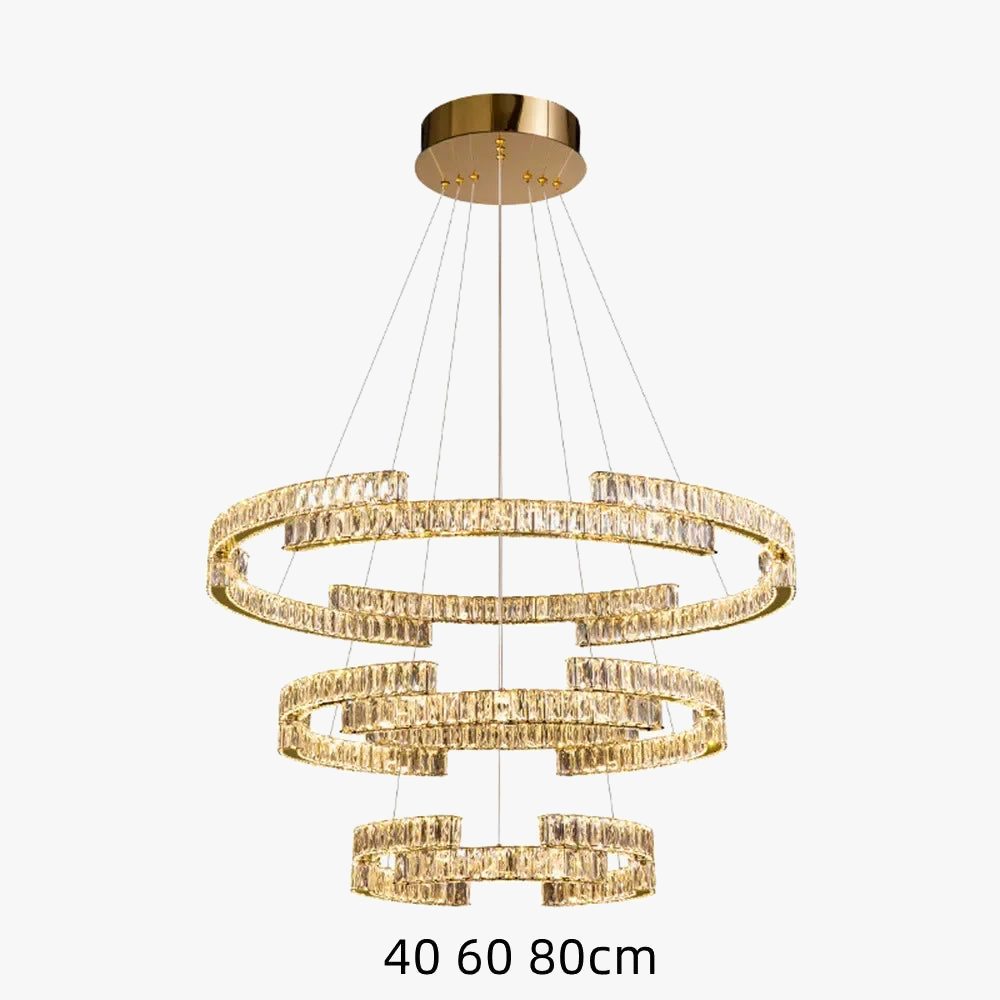 lustre led en cristal design luxe pour décoration intérieure