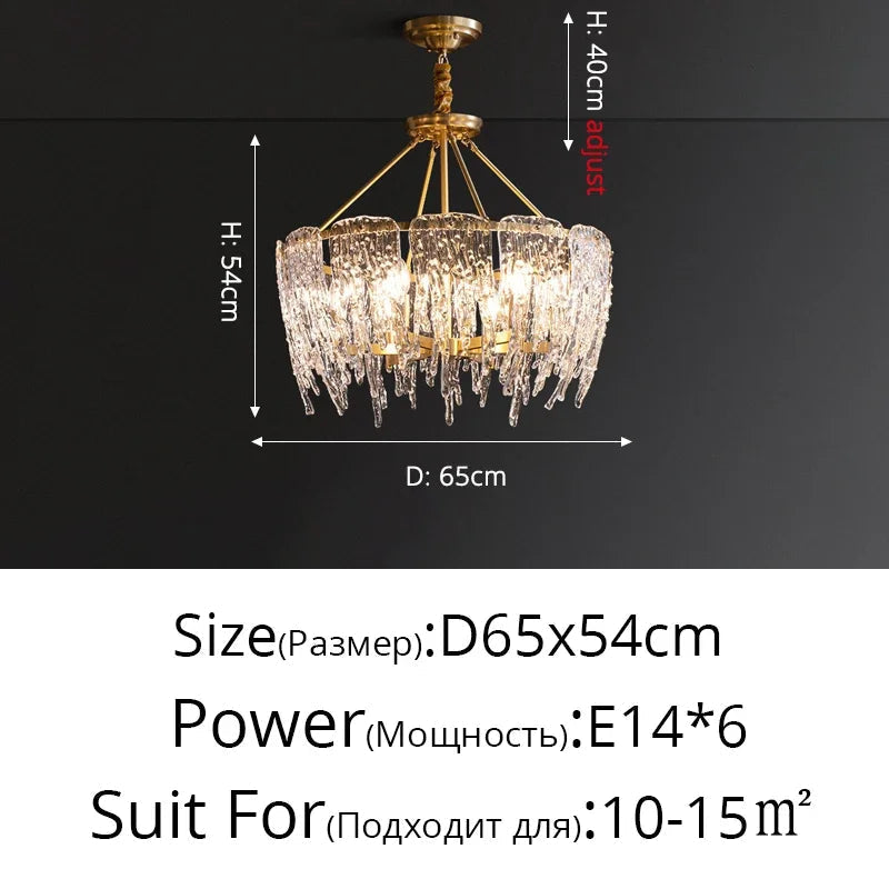 lustre led en cristal design moderne pour décoration intérieure