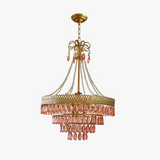 lustre à led en cristal en forme de larme pour décoration intérieure