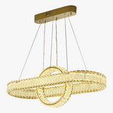 lustre led en cristal fantaisie lumière suspendue moderne