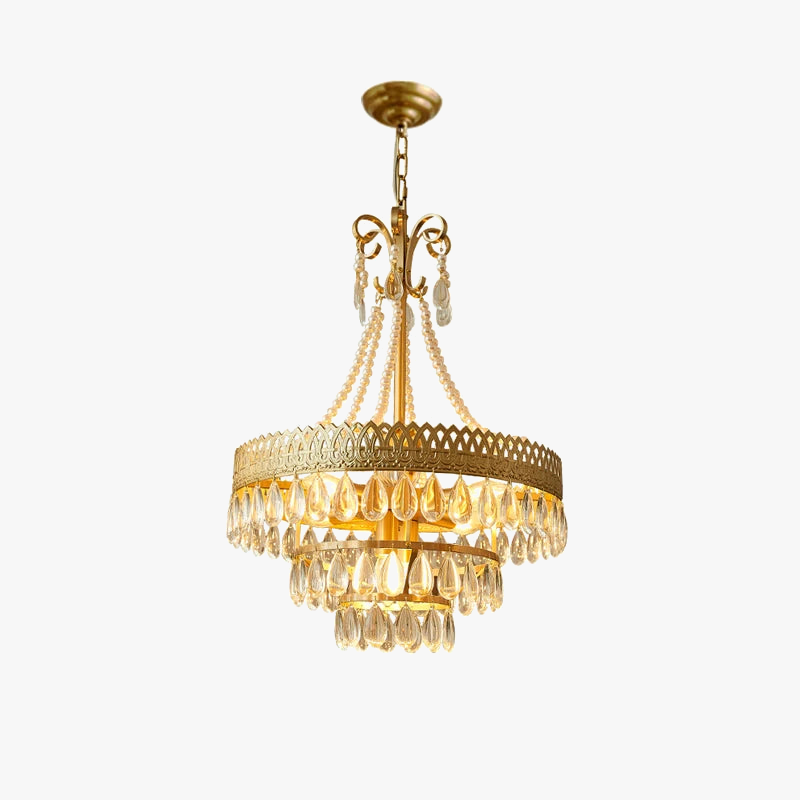 lustre à LED en cristal forme goutte d'eau pour intérieur moderne