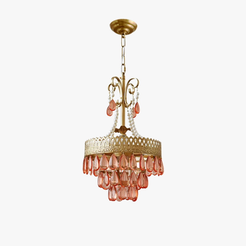 lustre à LED en cristal forme goutte d'eau pour intérieur moderne