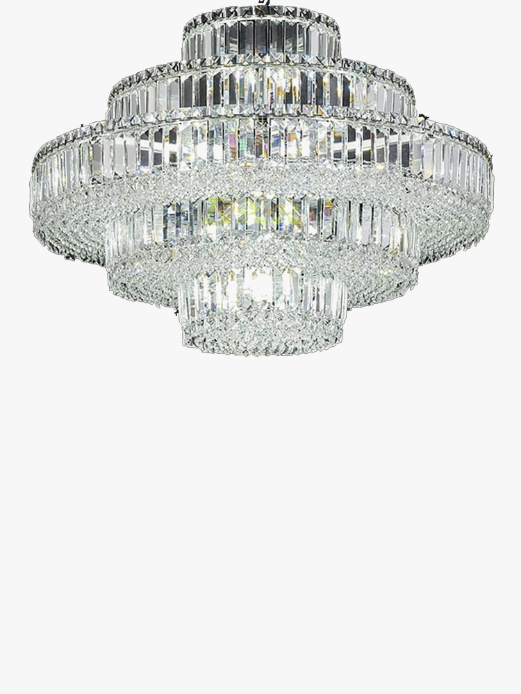 lustre led en cristal k9 rétro moderne de luxe