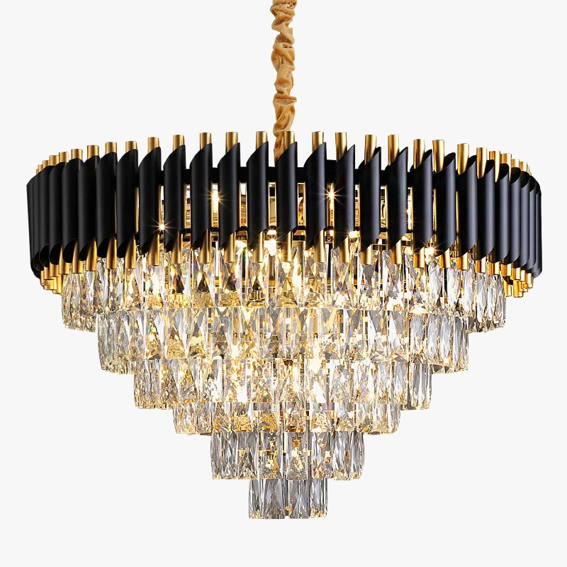lustre led en cristal moderne idéal pour décoration intérieure de luxe