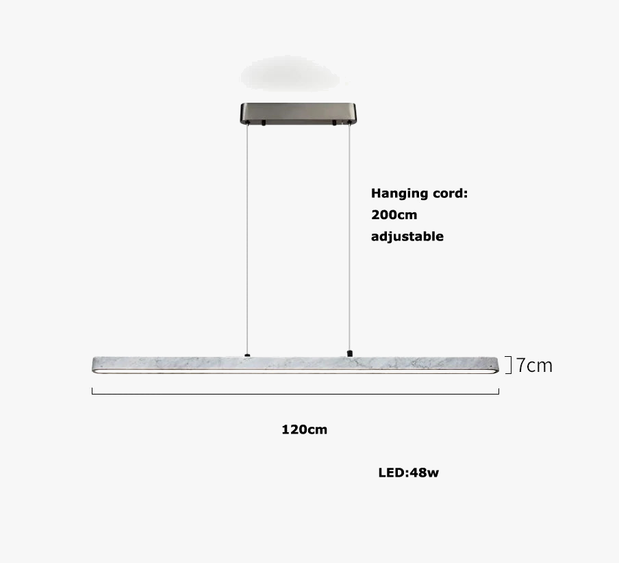 lustre led en marbre massif à intensité variable