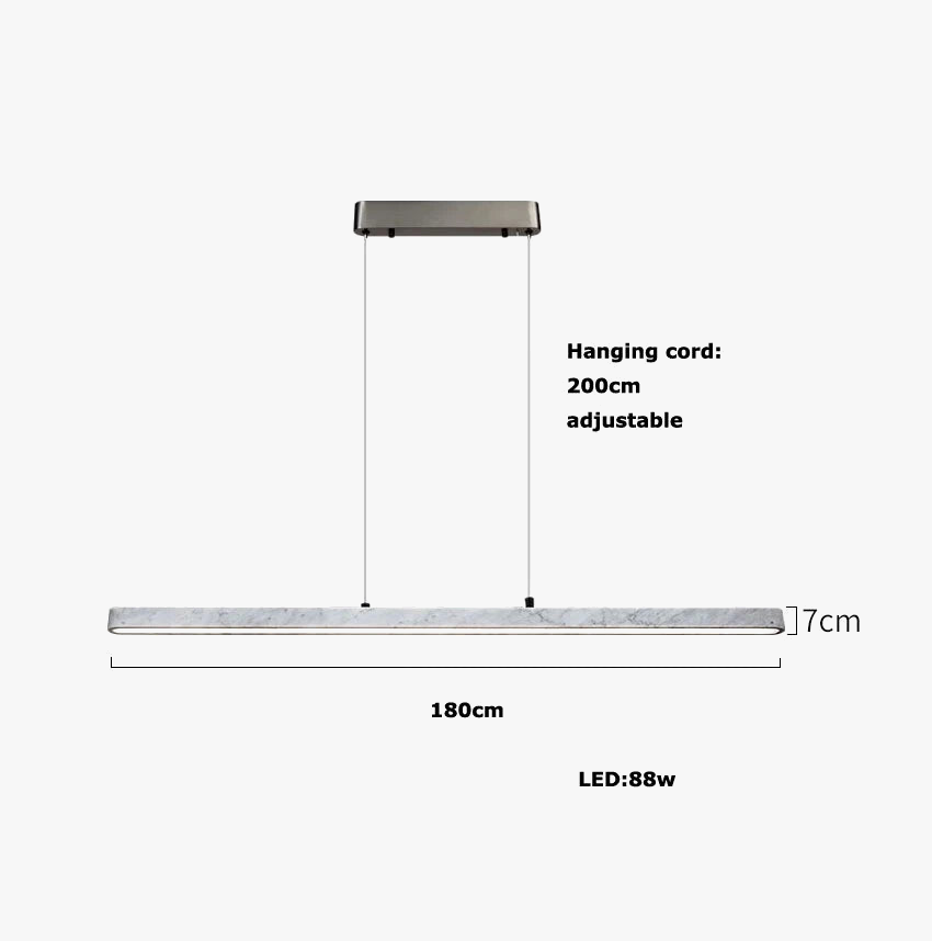 lustre led en marbre massif à intensité variable