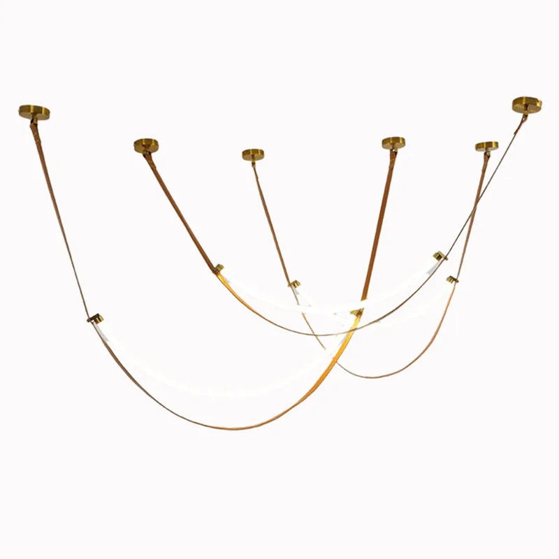 lustre led en silicone et cuir artificiel pour hôtel