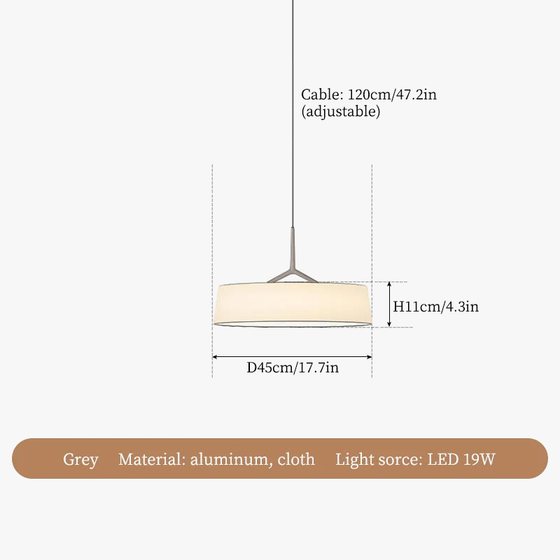 lustre à LED en tissu japonais pour décoration intérieure