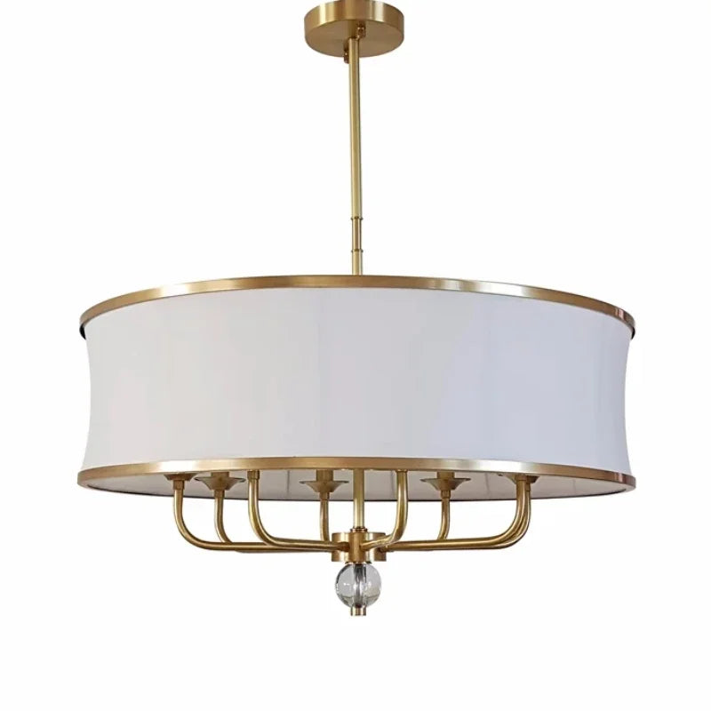lustre LED en tissu pour décoration intérieure moderne