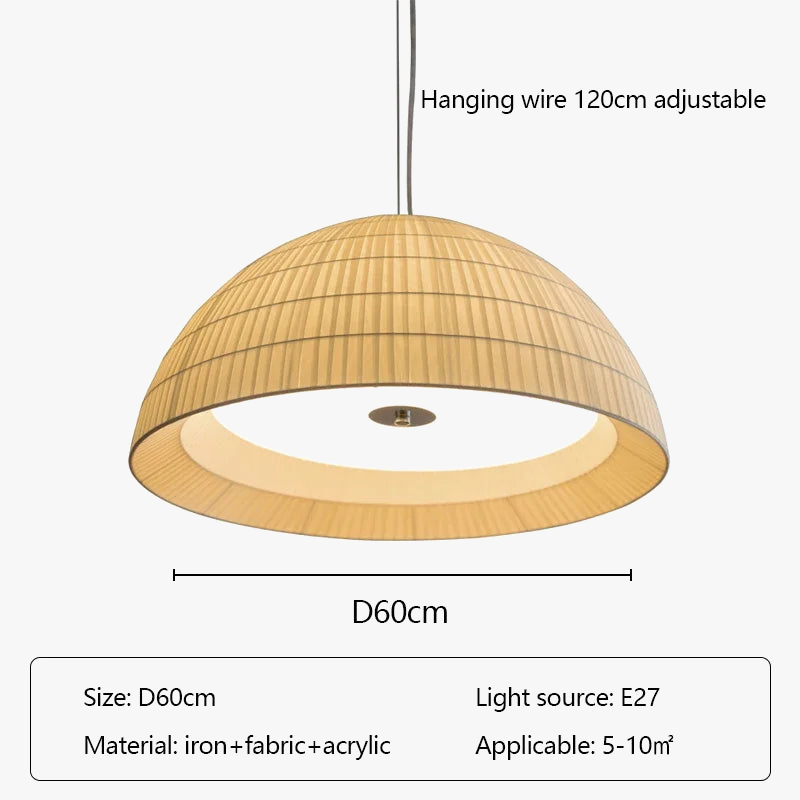 lustre led en tissu pour restaurant café et bar