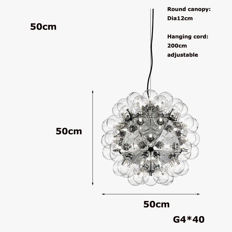 lustre à led en verre chromé et doré pour décoration intérieure