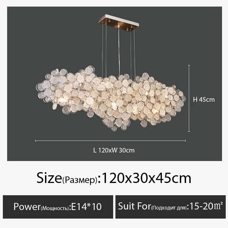 lustre led en verre design créatif et simple moderne