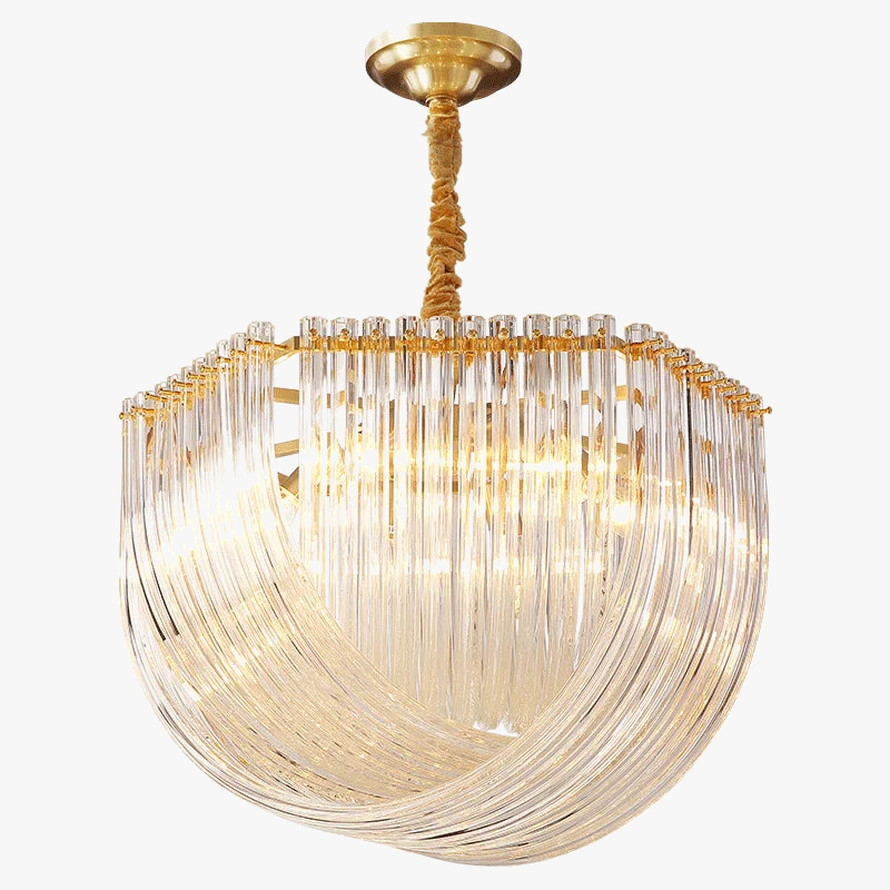 lustre led en verre design moderne pour restaurant ou hôtel