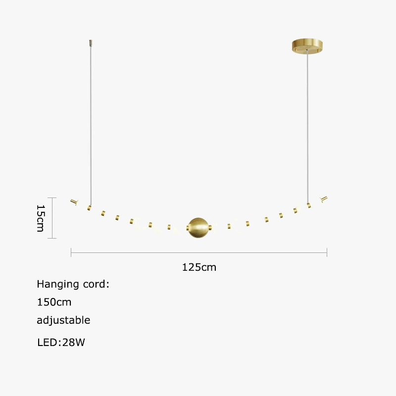 lustre led funky doré argenté pour éclairage intérieur décoratif