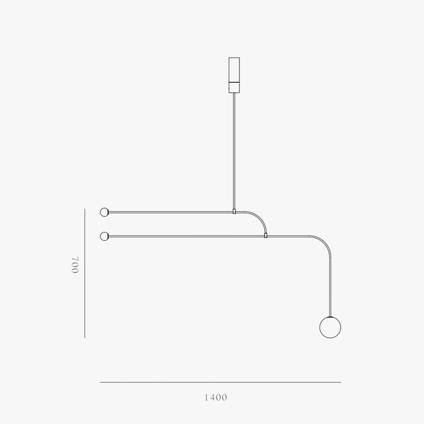 lustre à led géométrique en fer design moderne suspendu