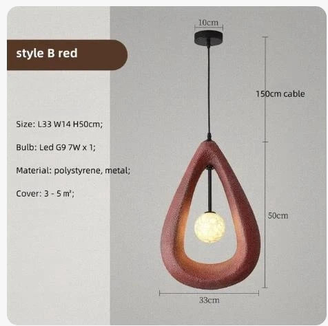 lustre led japonais créatif pour décoration intérieure artistique