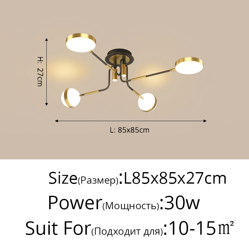 lustre LED élégant pour intérieur moderne et chaleureux