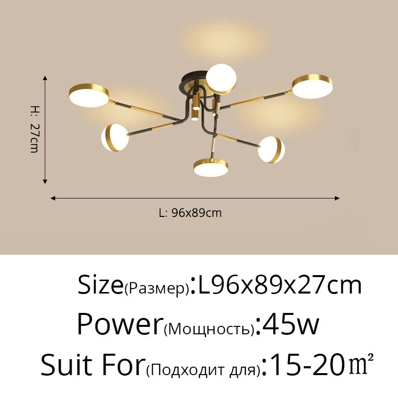 lustre LED élégant pour intérieur moderne et chaleureux