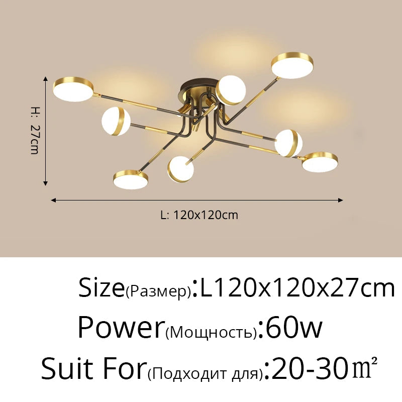 lustre LED élégant pour intérieur moderne et chaleureux