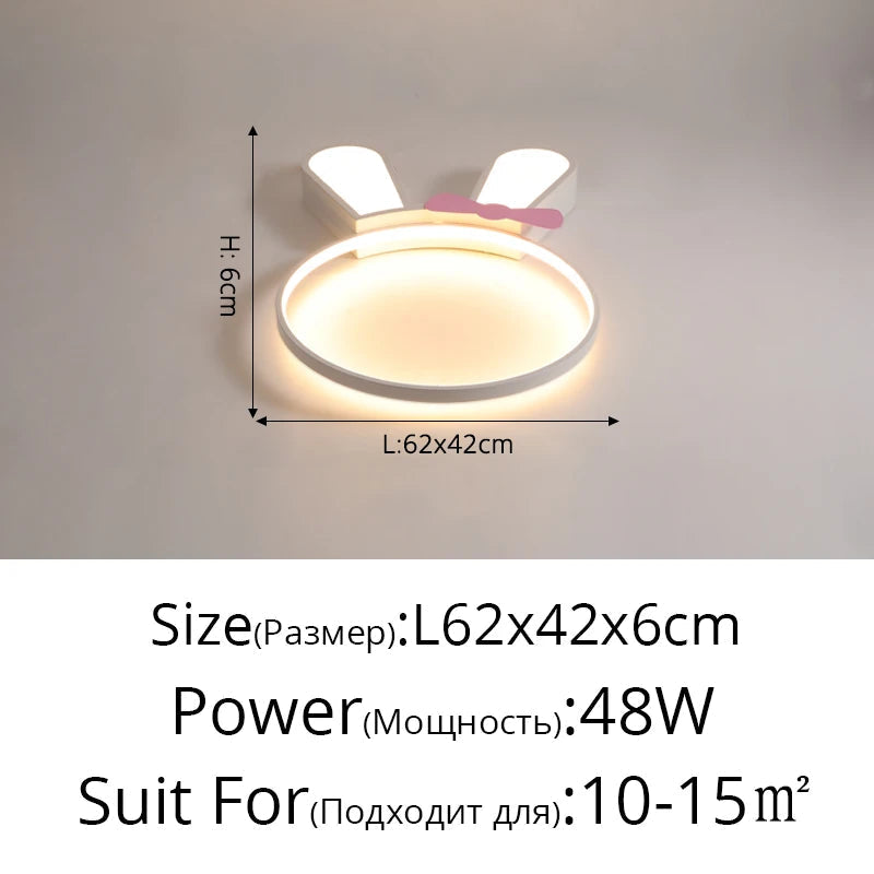 lustre led lapin moderne pour enfants décoration intérieure simple