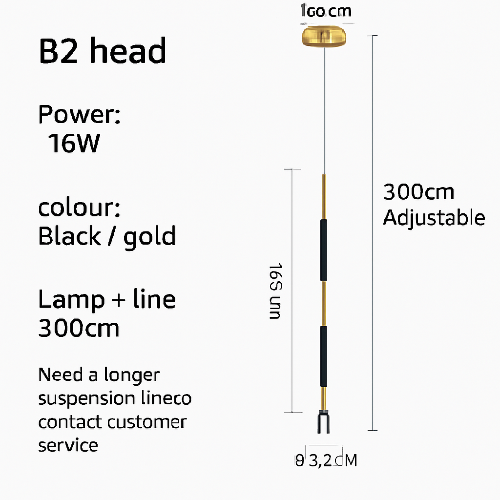 lustre led ligne longue moderne suspension villa luxe éclairage