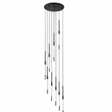 lustre led ligne longue moderne suspension villa luxe éclairage